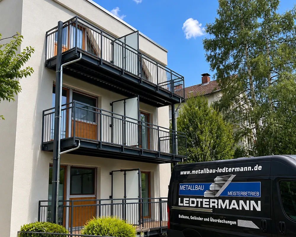 Balkonturm-Referenz von Metallbau Ledtermann GmbH