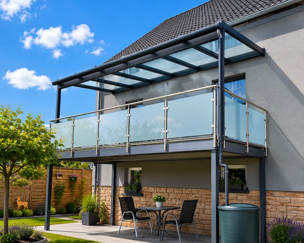 Balkonüberdachung-Referenz von Metallbau Ledtermann GmbH