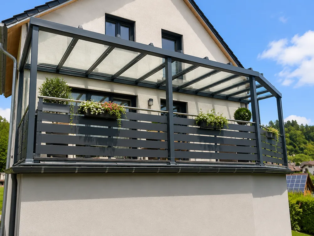 Balkonüberdachung-Referenz von Metallbau Ledtermann GmbH