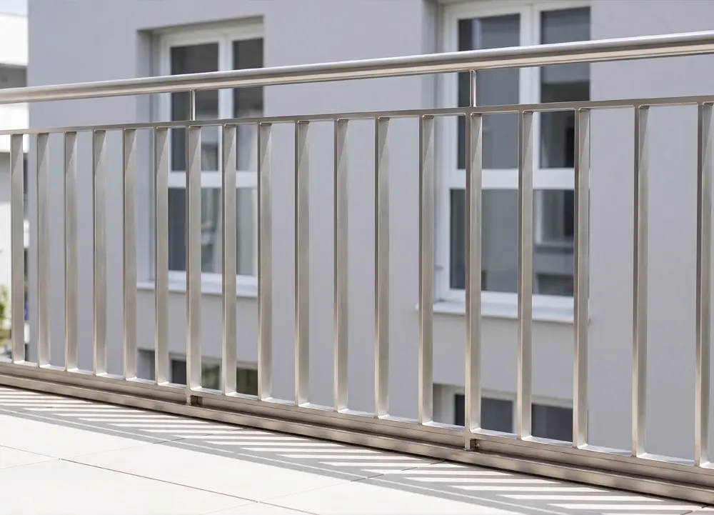 Edelstahlgeländer für einen Balkon